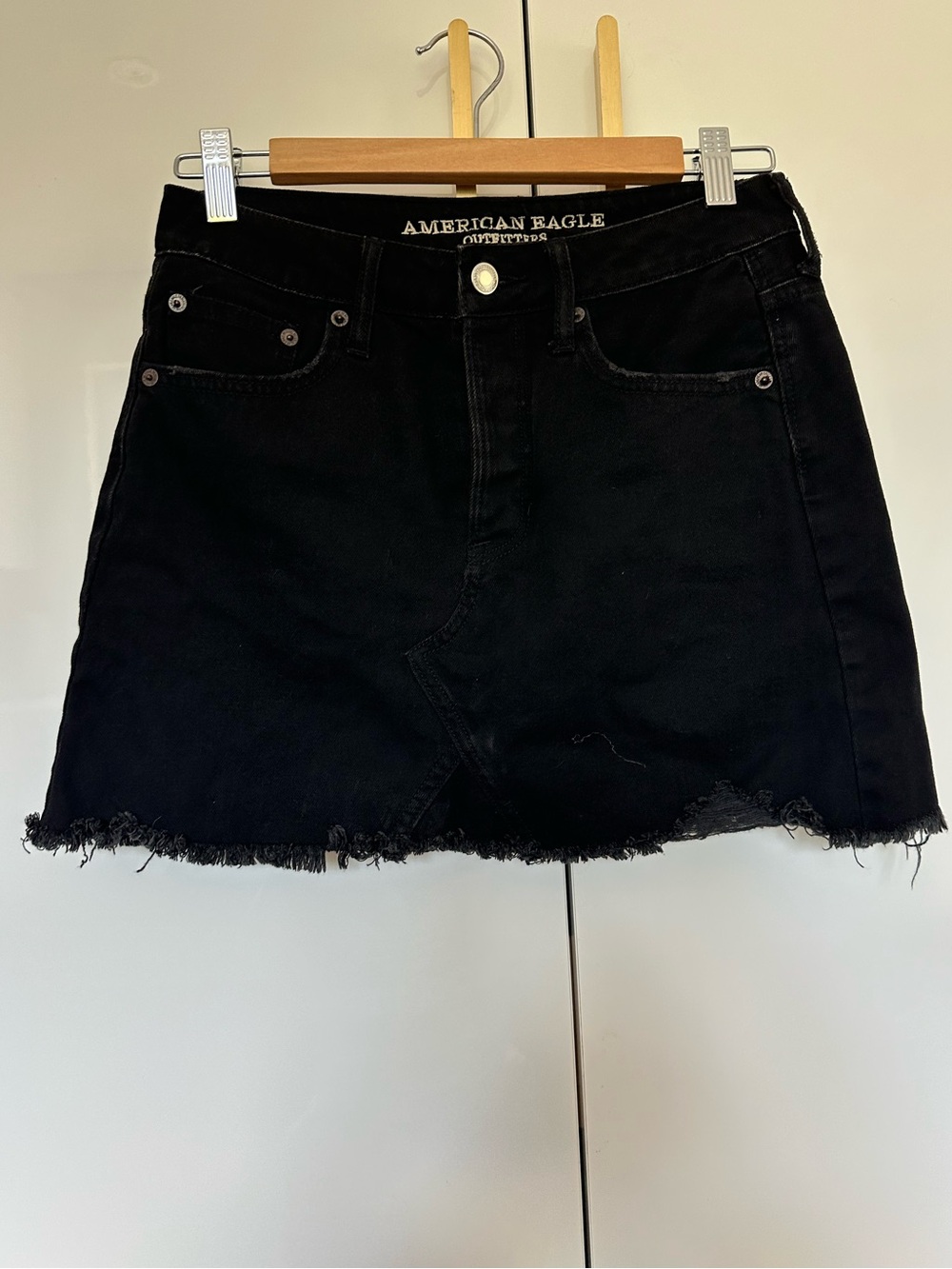 American Eagle Outfitters Black Denim jean skirt size small